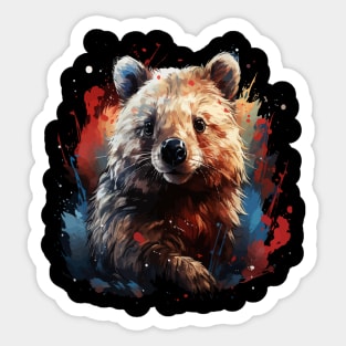 Patriotic Quokka Sticker